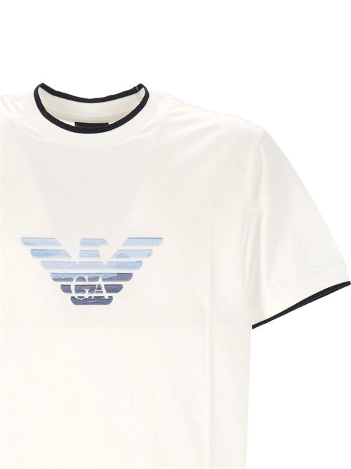 T-shirt uomo Emporio Armani bianca con logo EMPORIO ARMANI | EM005271AF10017U0003